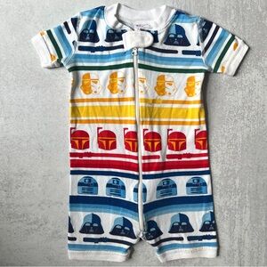6-12M🤖 Hanna Andersson Star Wars Baby Shortie Romper Organic Cotton Pajamas